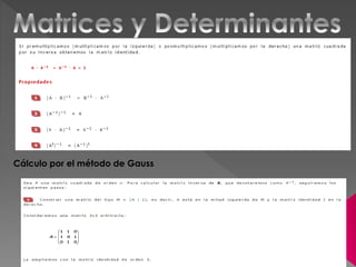 Cálculo por el método de Gauss
 