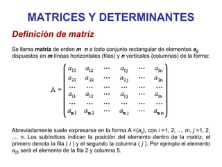 Matrices+y+determinantes 1 | PPTX