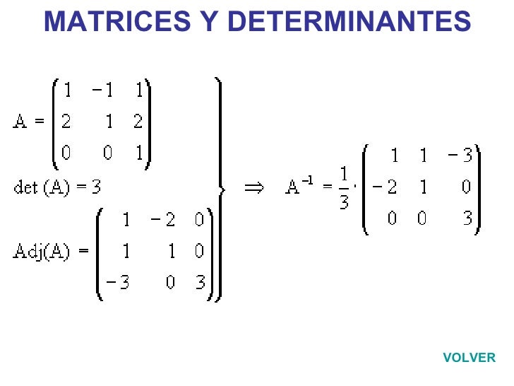 Matrices y determinantes