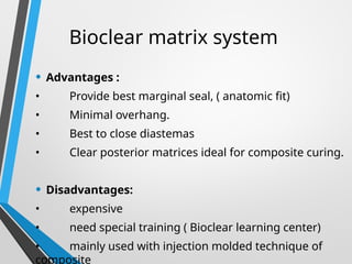 matricing used for operative dentistry .pptx