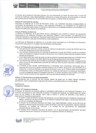 MATRICULA ESCOLAR EBR -2014