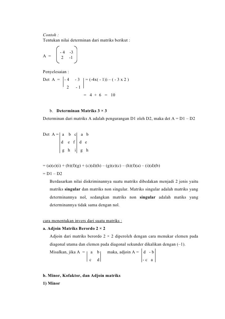 29++ Contoh Soal Matriks Singular - Kumpulan Contoh Soal