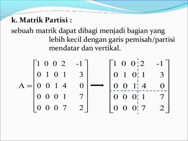 Hasil gambar untuk partisi matriks
