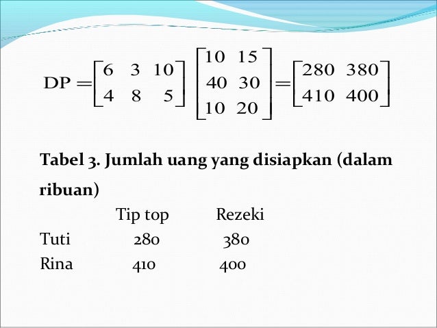 Matriks Dan Operasinya