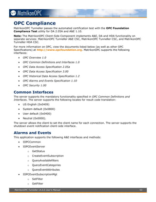 Matrikon opc tunneller_user_manual | PDF