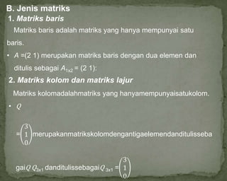 Matriks Rbi Matriks Kelas X | PPTX