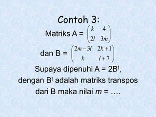 Matriks 2 | PPT
