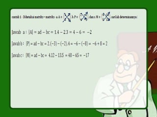 MATRIKS - MATEMATIKA KELAS 12 IPA