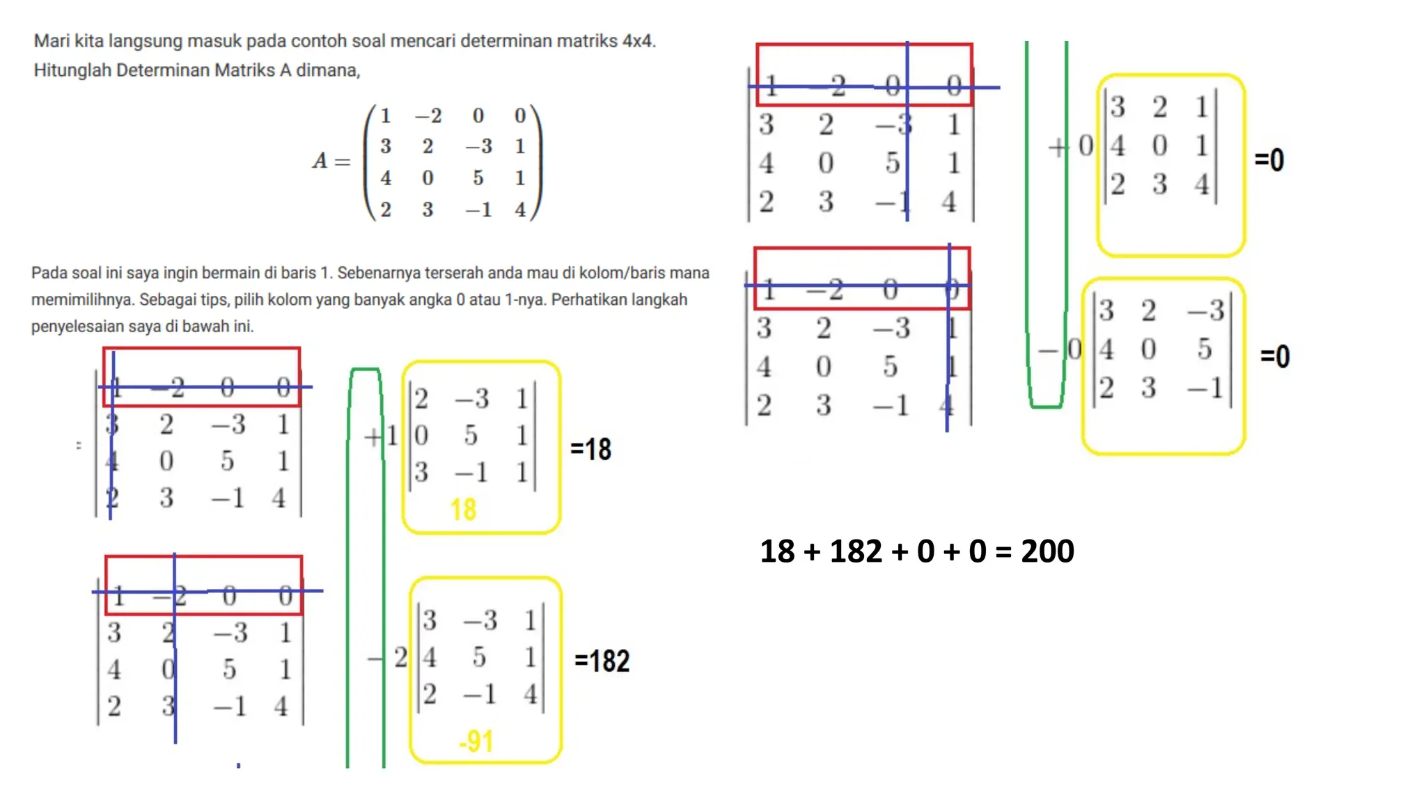 18 + 182 + 0 + 0 = 200