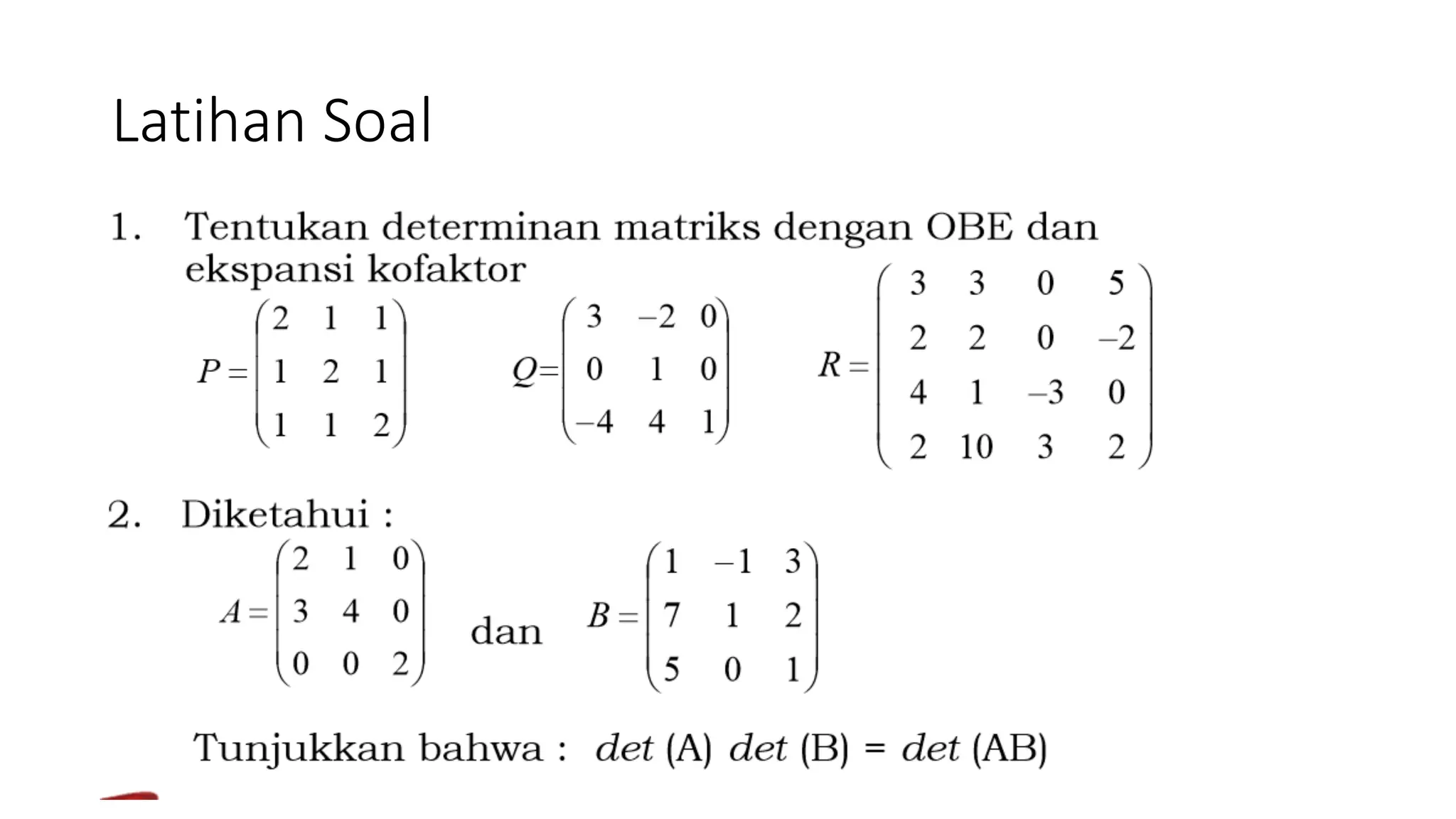 Latihan Soal