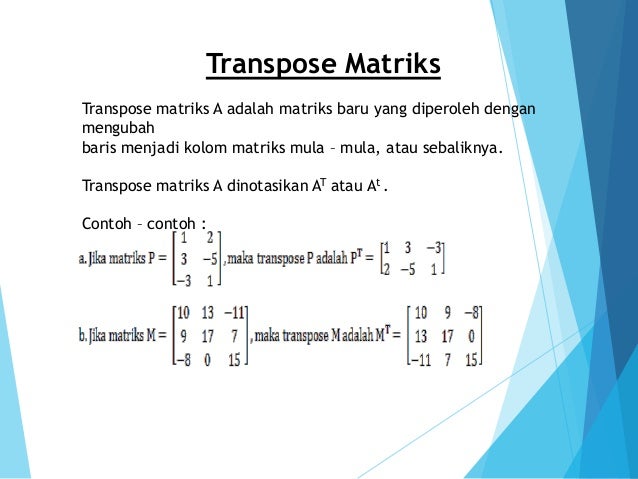32++ Contoh Soal Matriks Transpose - Kumpulan Contoh Soal