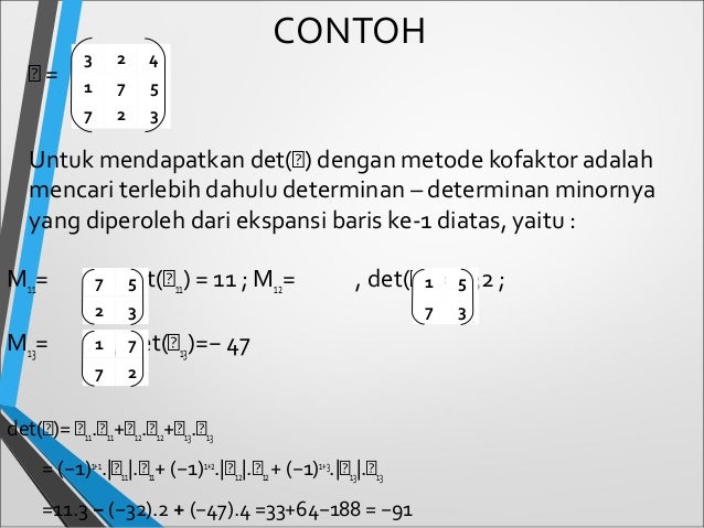 Kumpulan Contoh Soal: Contoh Soal Determinan Matriks 3x3