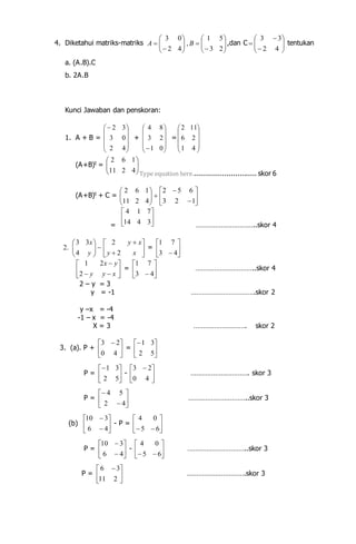 Matriks Math Perkalian RPP Perkalian Matriks | DOCX