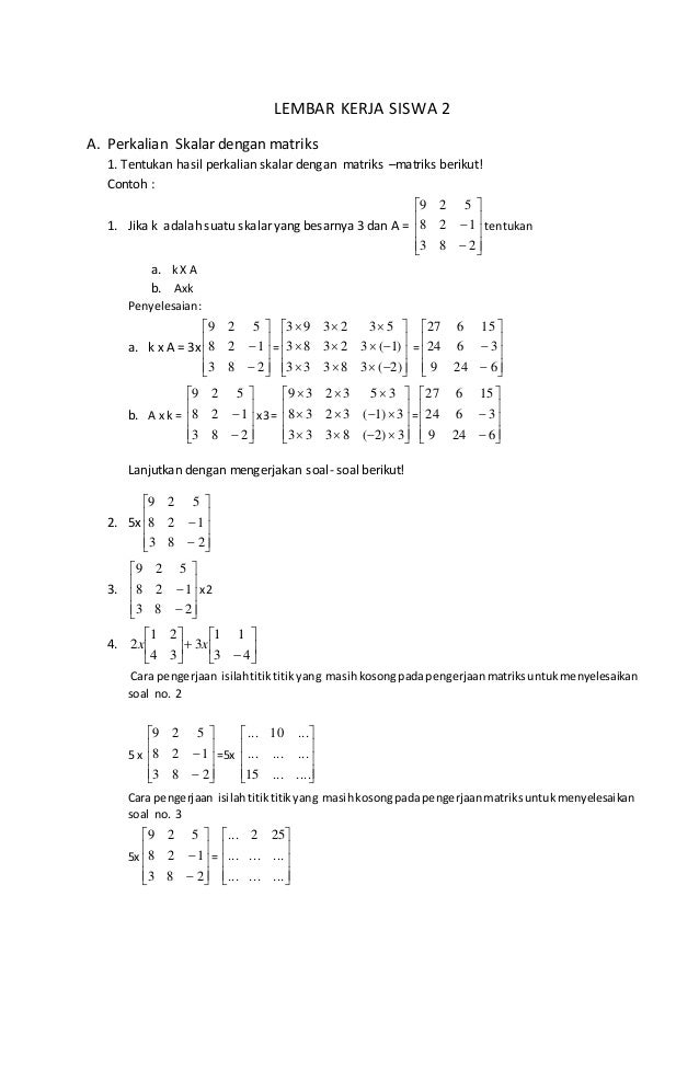 Rpp Perkalian Matriks