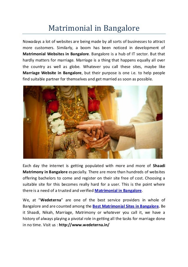 Matrimonial in Bangalore