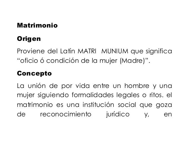 Matrimonio y Concubinato