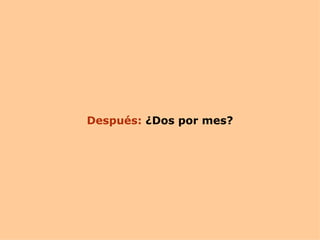 Después:  ¿Dos por mes? 