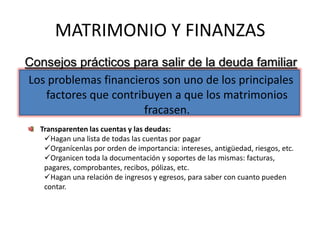 Como mejorar las finanzas en el matrimonio | PPTX