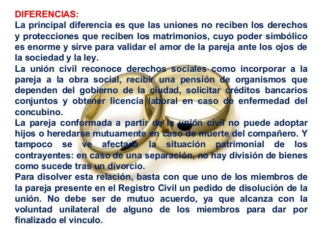 Matrimonio y Union Civil