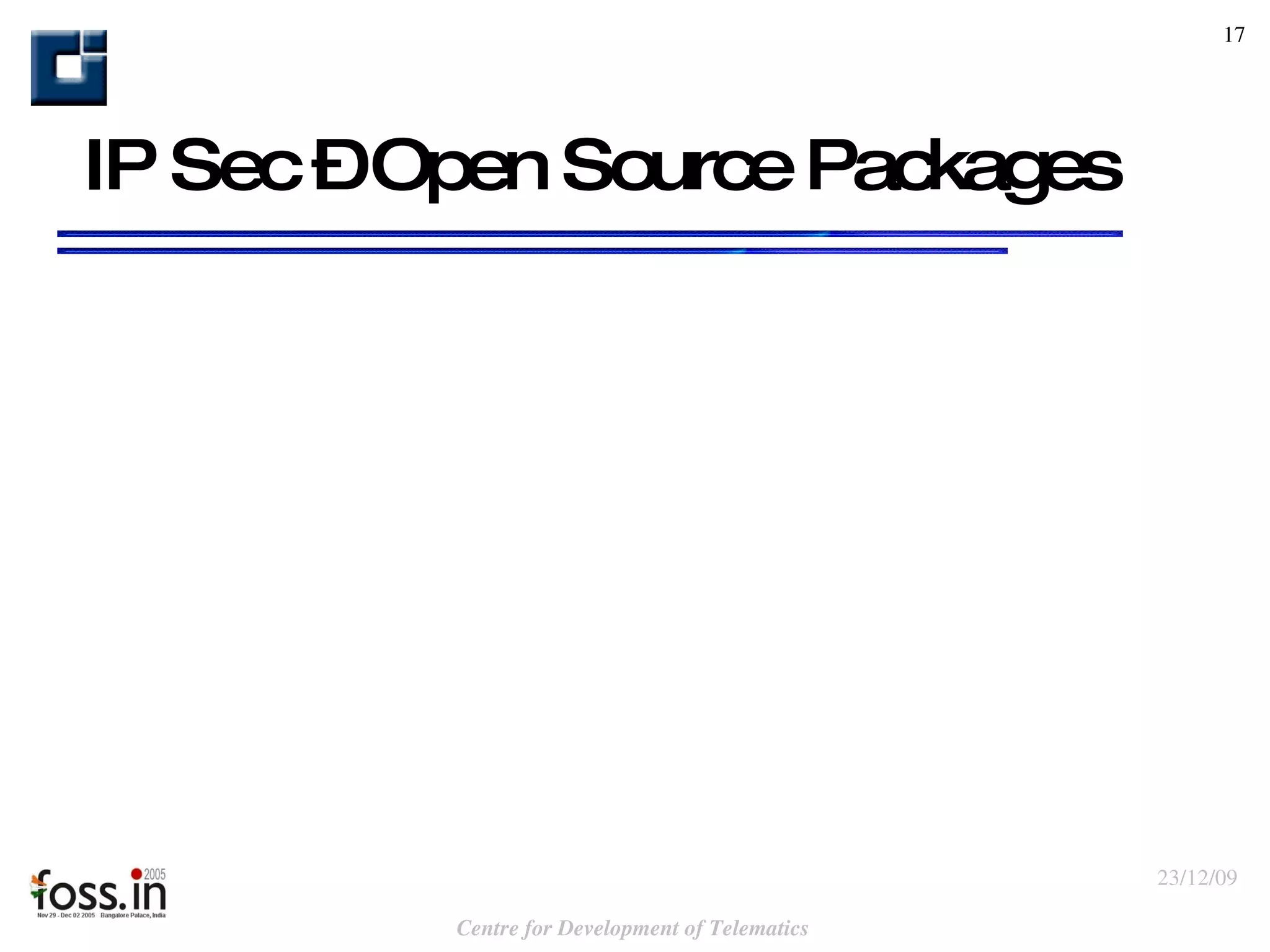 IP Sec – Open Source Packages 