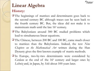 Linear Algebra and Matrix | PPT | Physics | Science