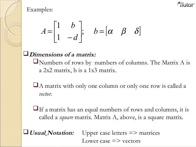 multiplication vector matrix row Algebra Linear Matrix and