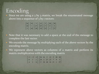 Matrices Message Encoding Activity Matrix and it's Application | PPTX
