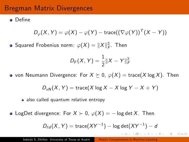 Matrix Computations in Machine Learning