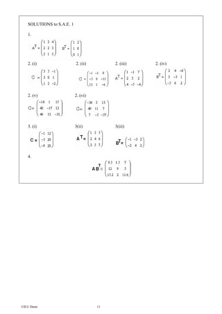 Introduction To Matrix | PDF