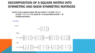 square matrix | PPTX