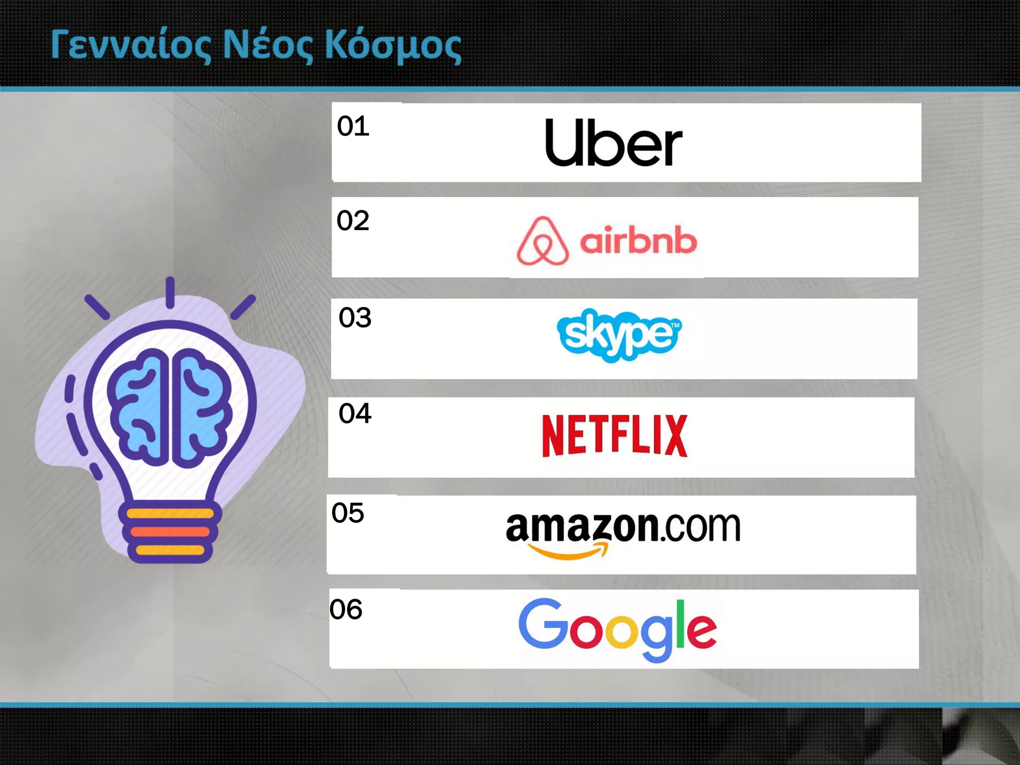 Γενναίος Νέος Κόσμος
01
02
03
04
05
06
 