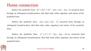 Home connection
Calculus and Linear Algebra 42
 