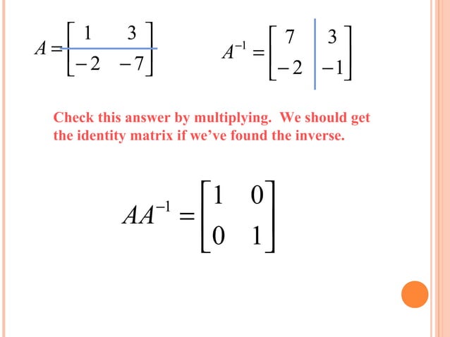 Matrix algebra | PPT
