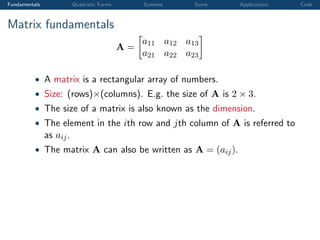 Matrix A13 Matrix_Algebra_slides which are veeery goood | PDF