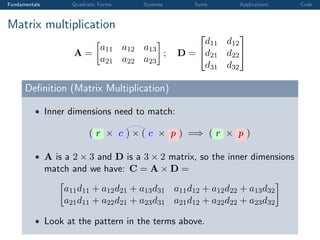 Matrix A13 Matrix_Algebra_slides which are veeery goood | PDF