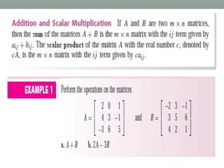 definition types operations properties application of matrices | PPT