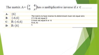 Matrix and determinant URT [Autosaved].pptx