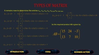 Matrix and it's application 
