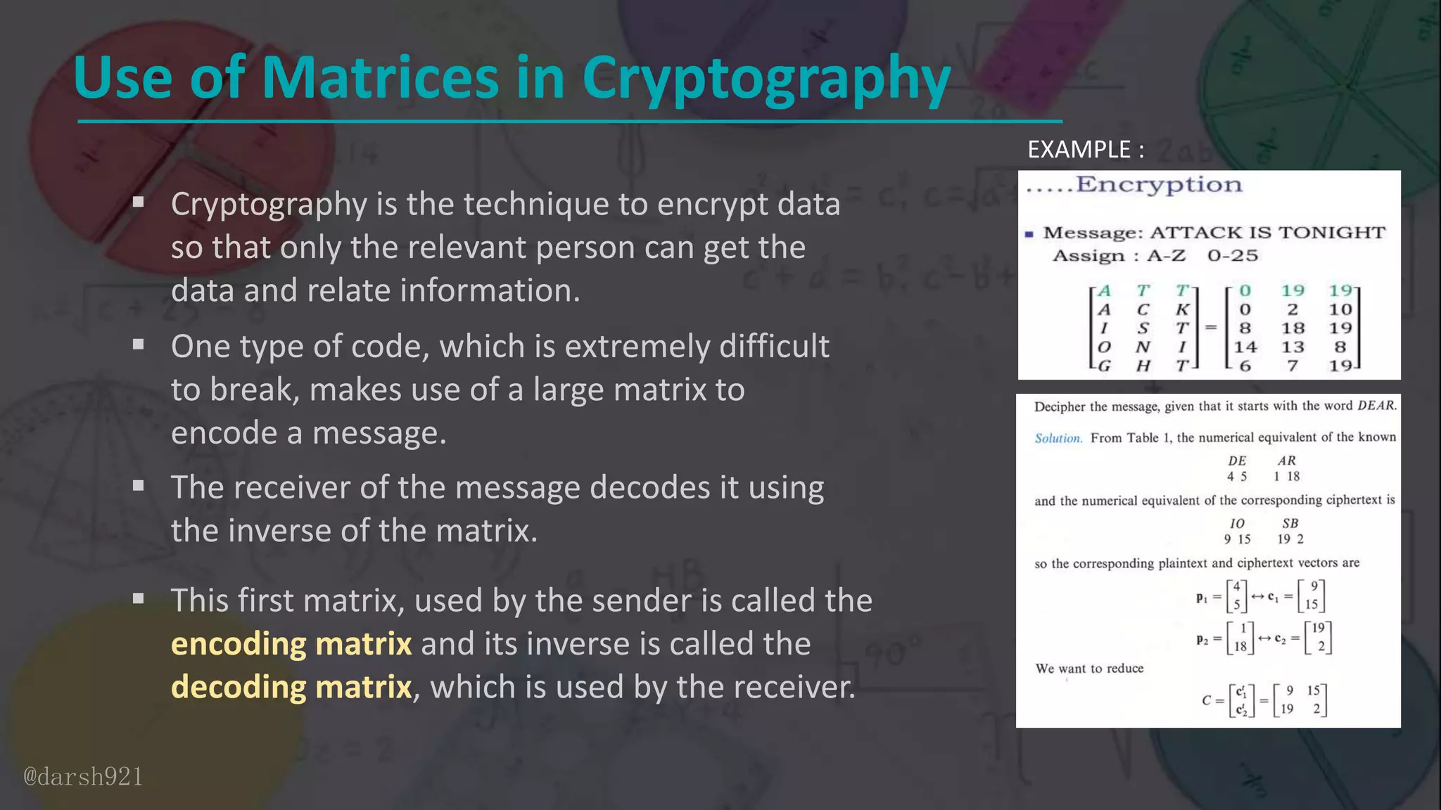 Application of matrices in real life and matrix | PPTX | Chemistry ...