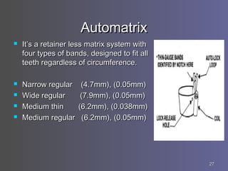 Matrix bands | PPT