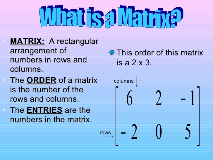Matrix basic operations