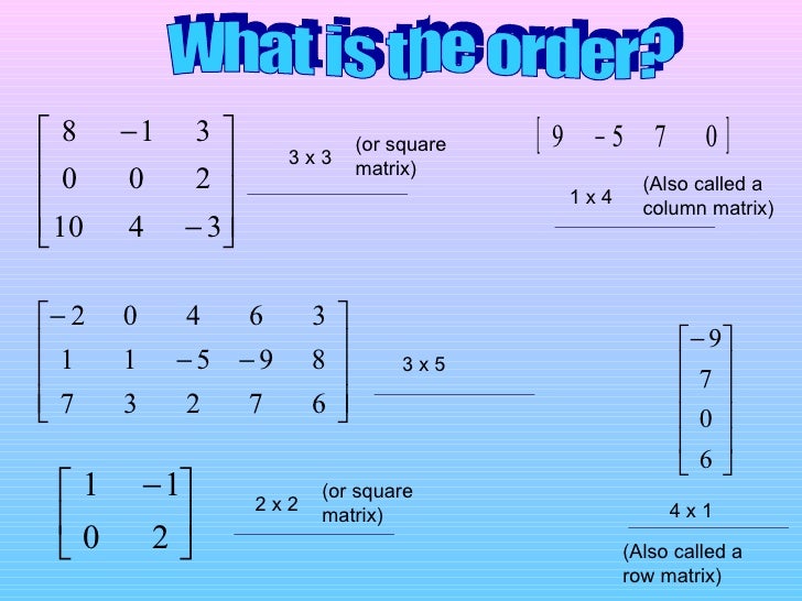 Matrix basic operations