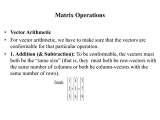 Brief review on matrix Algebra for mathematical economics | PPTX