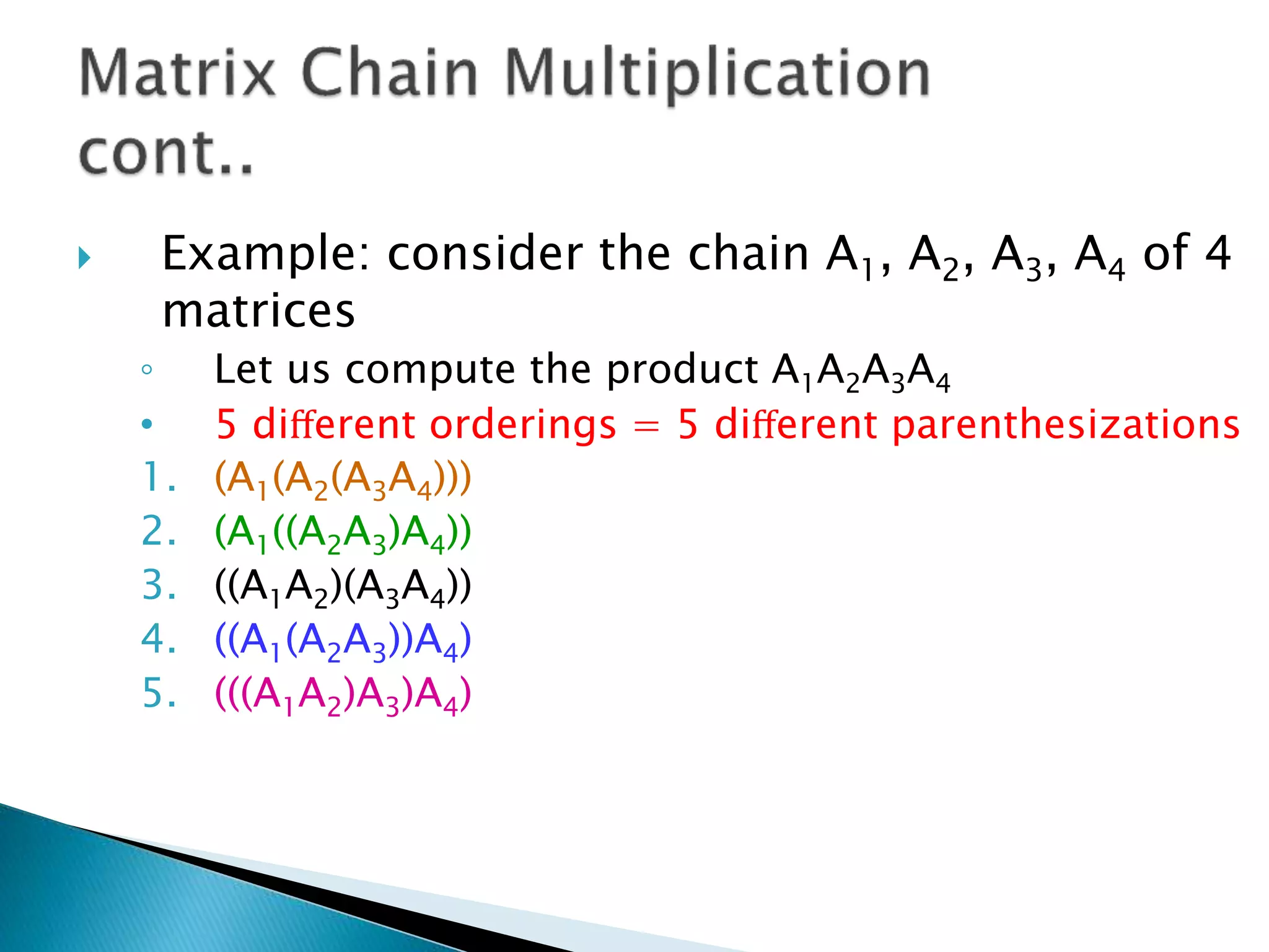 Matrix chain multiplication | PPTX
