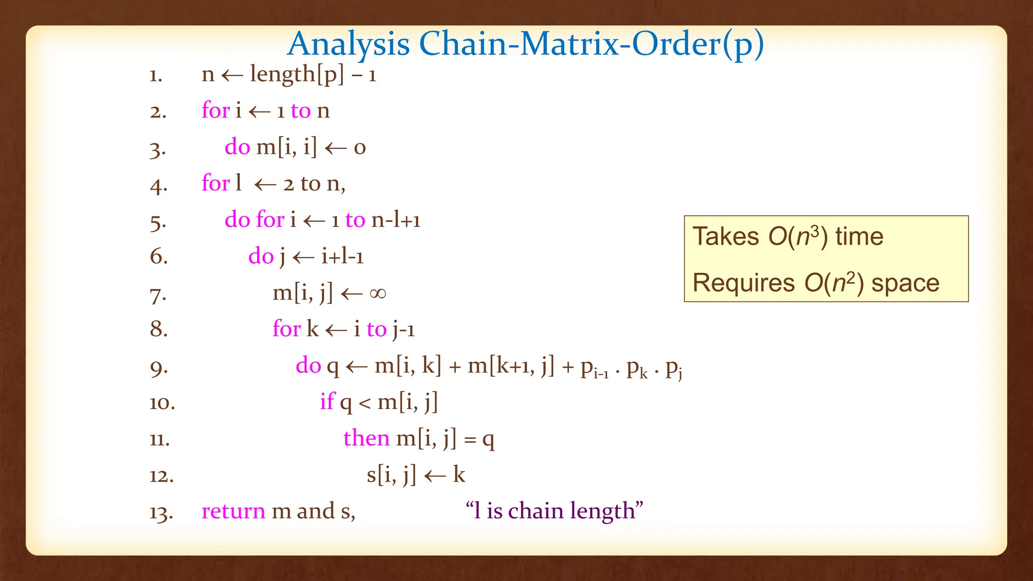 Matrix chain multiplication in design analysis of algorithm | PPTX