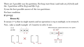 Partition Multiply Algorithm Matrix Chain Multiplication.pptx file pp | PPTX