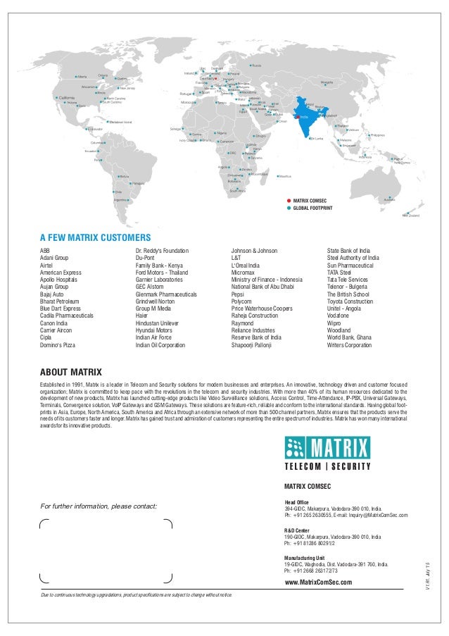 Matrix Comsec Pvt. Ltd, Vadodara, and Security Solutions