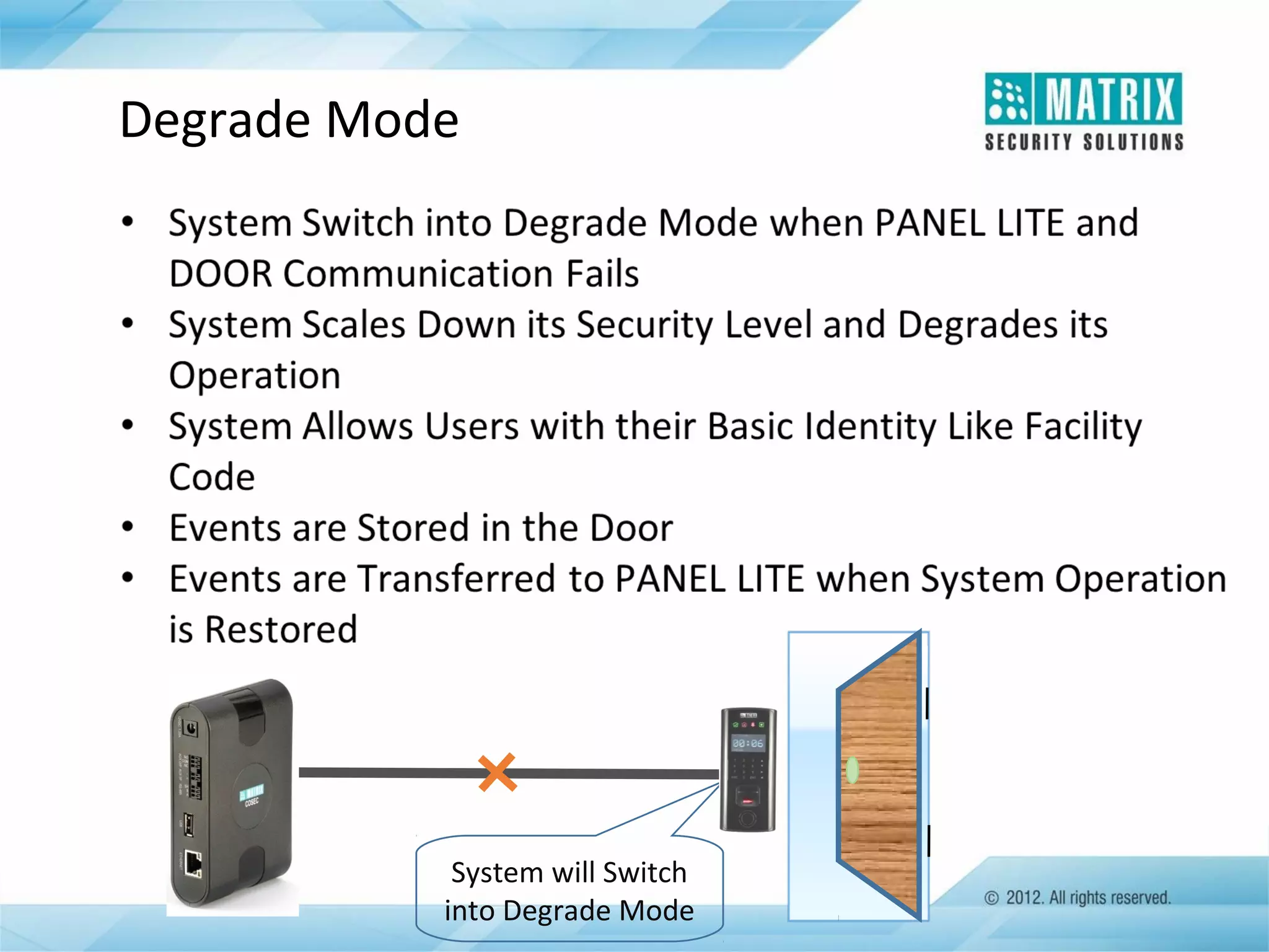 Degrade Mode

System will Switch
into Degrade Mode

 