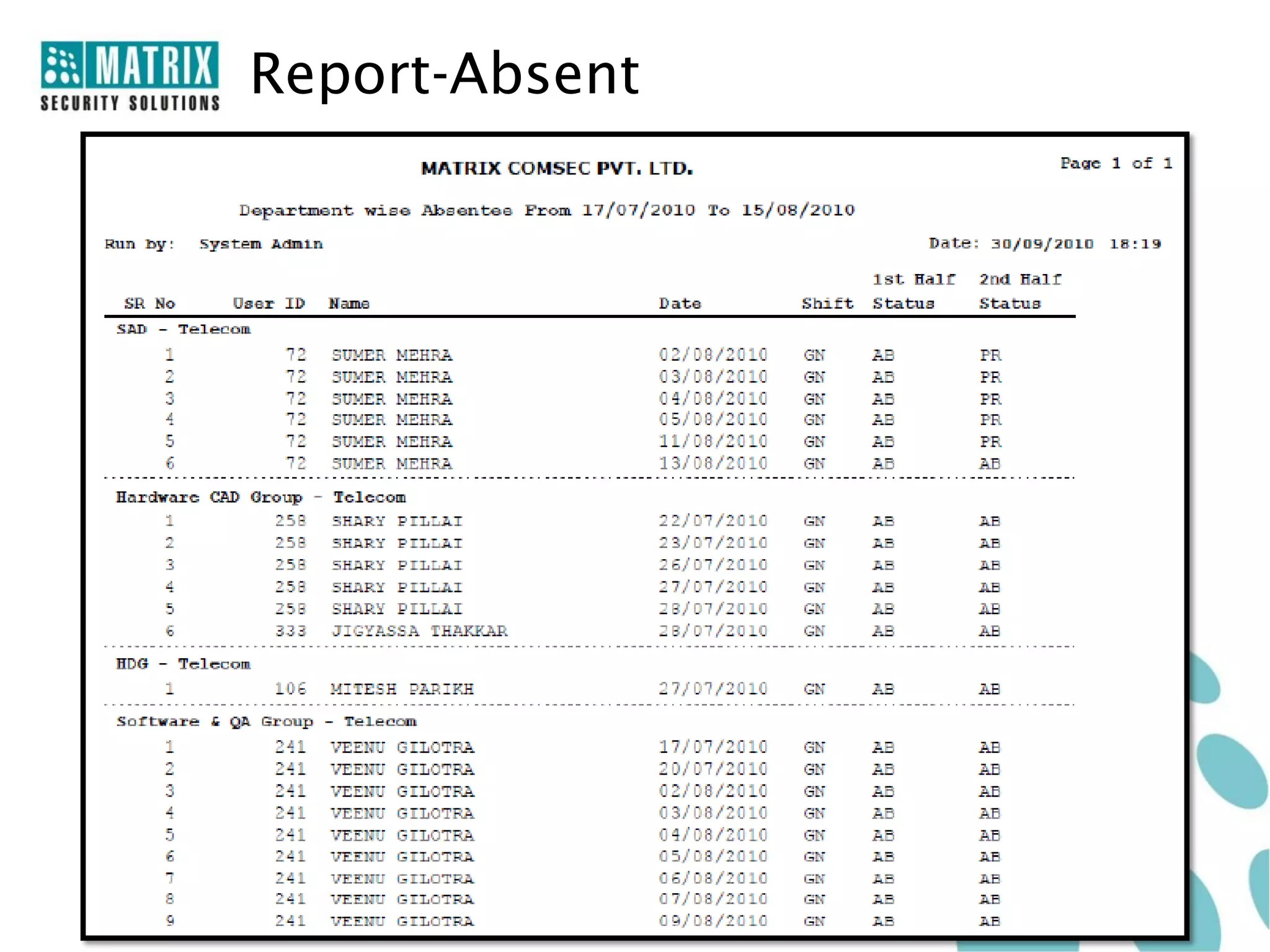 Report-Absent
 
