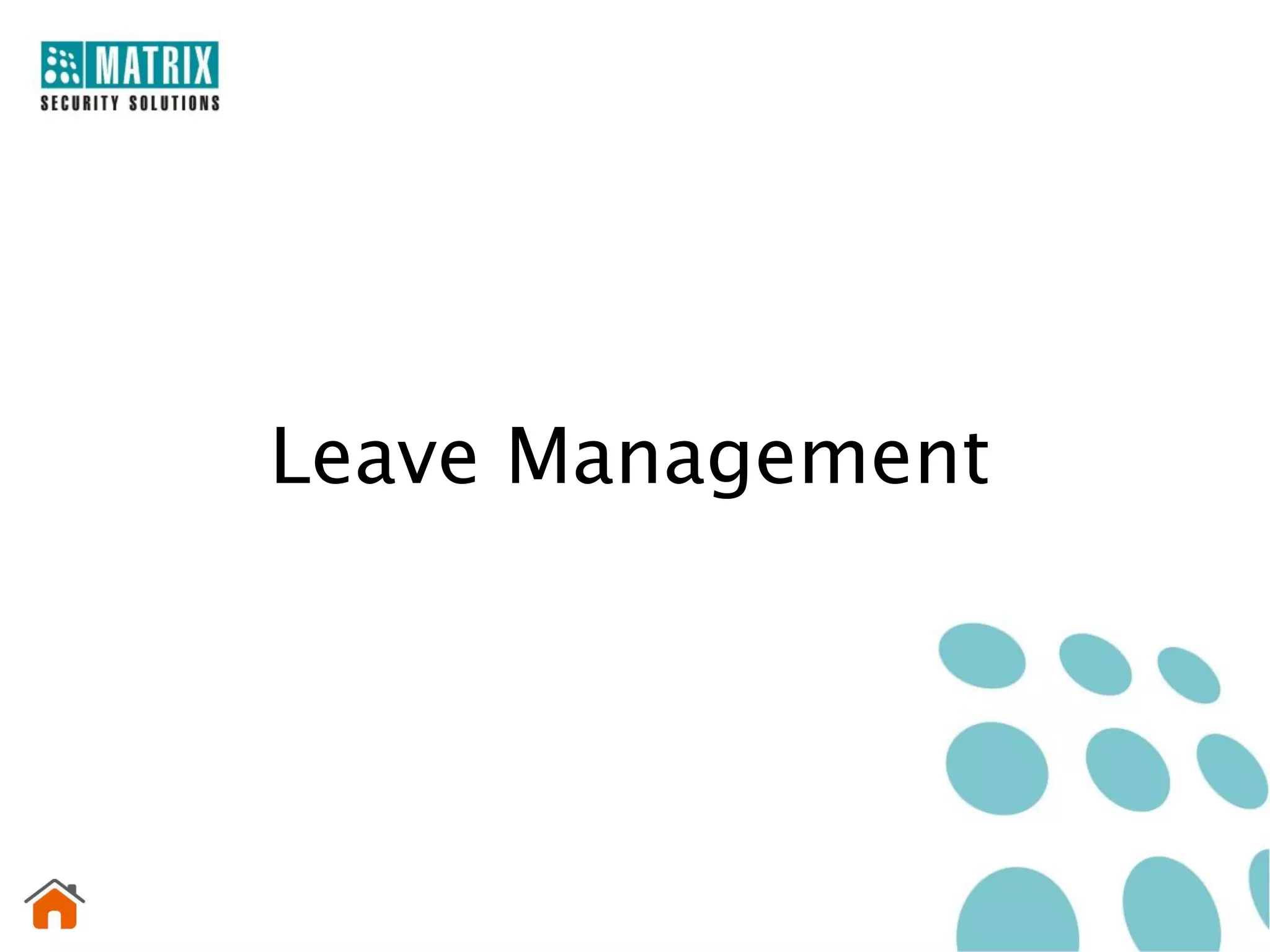 Leave Management
 